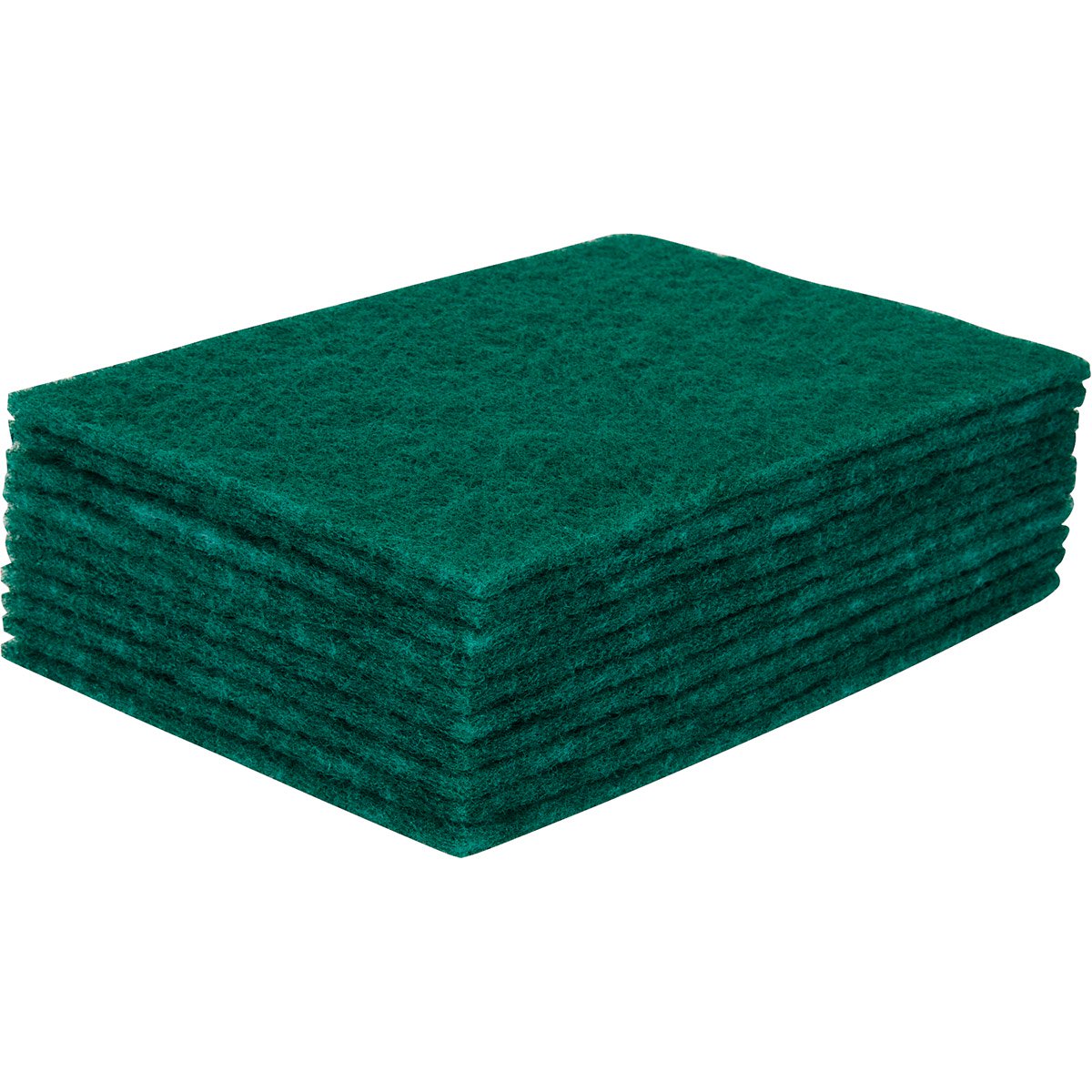 Green scouring pads x 10