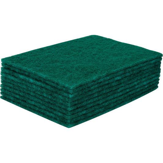 Green scouring pads x 10